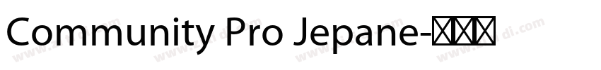 Community Pro Jepane字体转换